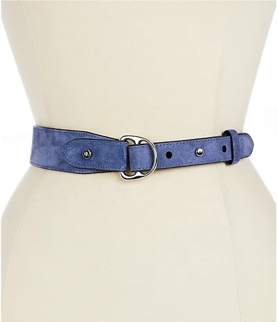 Lauren Ralph Lauren 1.5#double; Equestrian D-Ring Suede Belt