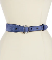 Lauren Ralph Lauren 1.5#double; Equestrian D-Ring Suede Belt