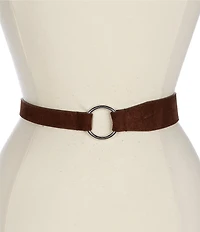 Lauren Ralph Lauren 1.5#double; Equestrian D-Ring Suede Belt