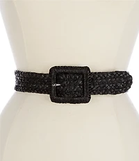 Lauren Ralph Lauren 1.5#double; Raffia Wide Belt