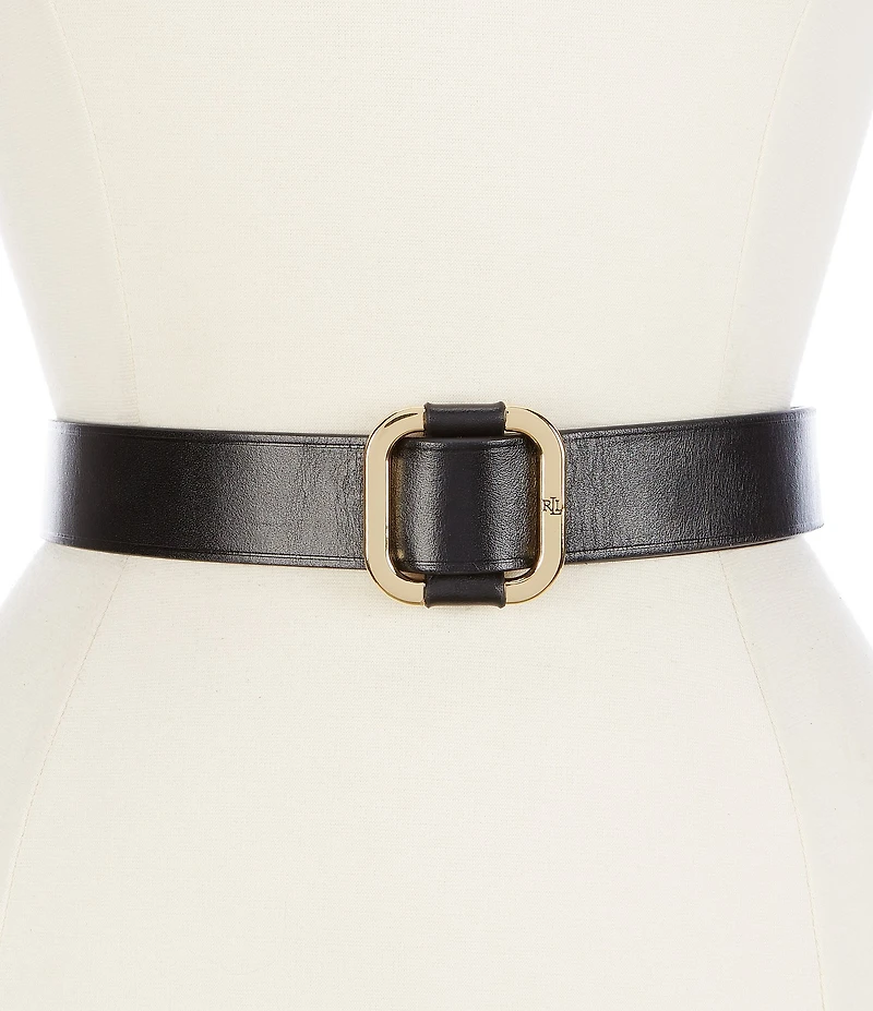 Lauren Ralph Lauren 1.5#double; Square Slide Buckle Belt