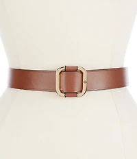 Lauren Ralph Lauren 1.5#double; Square Slide Buckle Belt