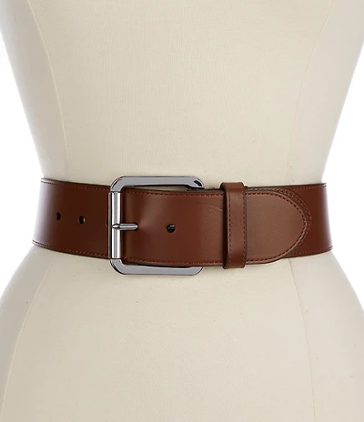 Lauren Ralph Lauren 2#double; Vachetta Wide Leather Belt