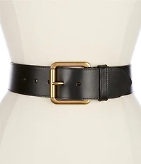 Lauren Ralph Lauren 2#double; Vachetta Wide Leather Belt