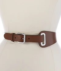Lauren Ralph Lauren 2.25#double; Leather Grommet Strap Belt