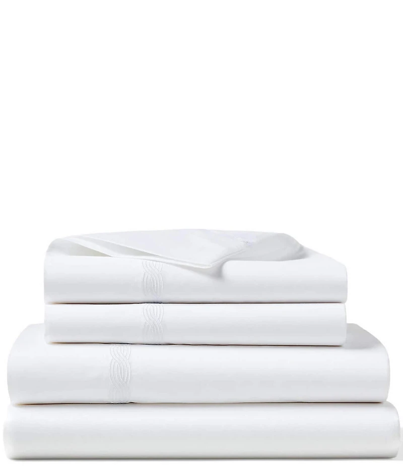 Lauren Ralph Lauren 300-Thread Count Spencer Cable Embroidery Sheet Set