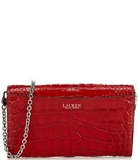Lauren Ralph Lauren Adair Medium Crocodile Embossed Chain Crossbody Bag