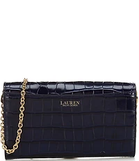 Lauren Ralph Lauren Adair Medium Crocodile Embossed Chain Crossbody Bag