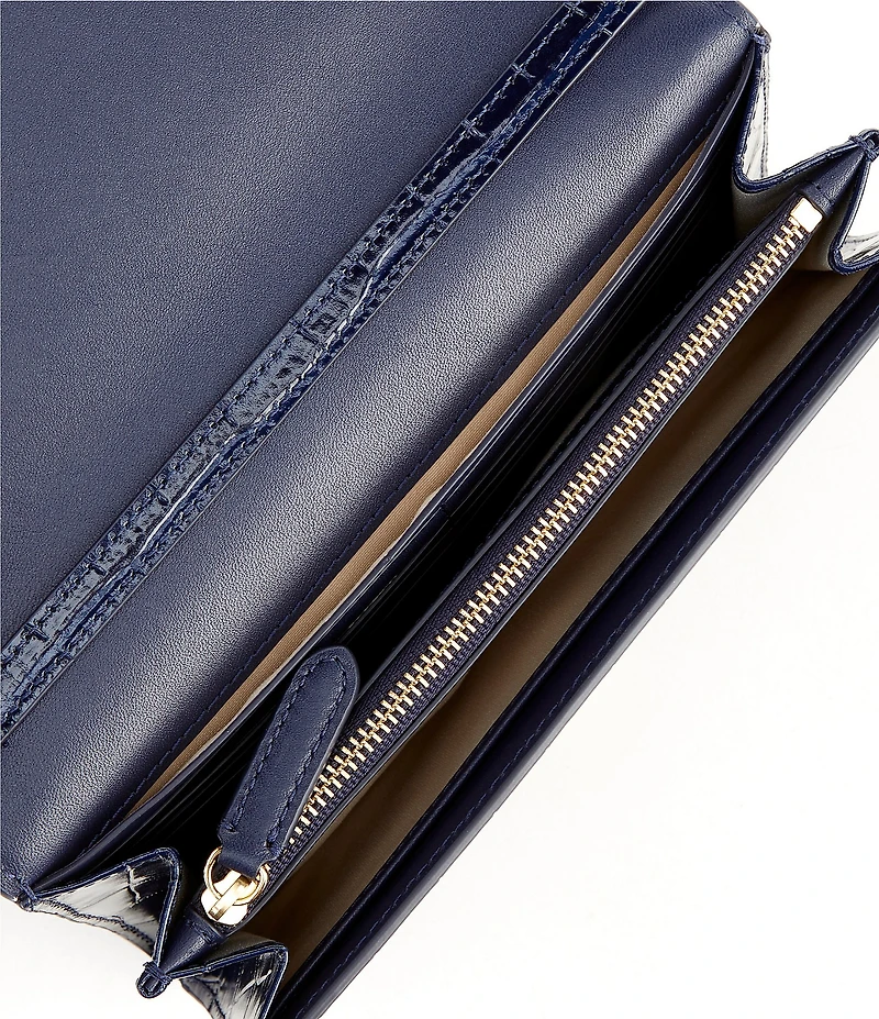 Lauren Ralph Lauren Adair Medium Crocodile Embossed Chain Crossbody Bag