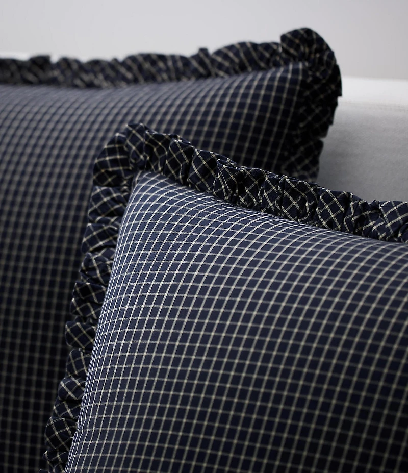 Lauren Ralph Lauren Addison Yarn-Dyed Checked Pattern Cotton Euro Sham