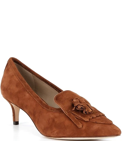 Lauren Ralph Lauren Adrienne Suede Kiltie Tassel Pumps