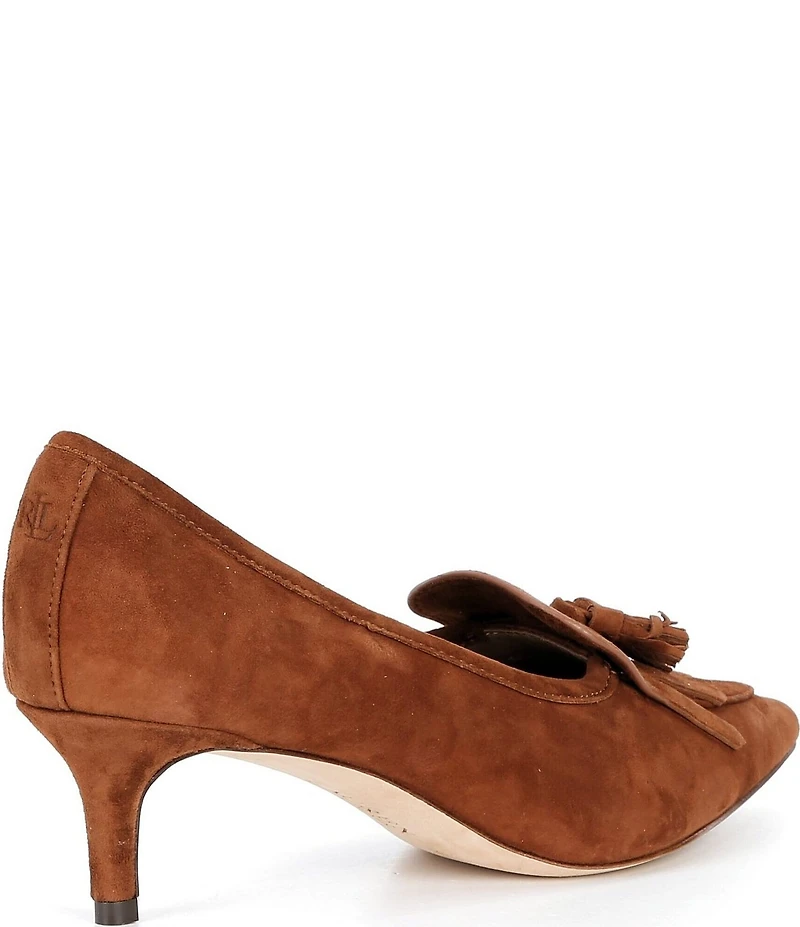 Lauren Ralph Lauren Adrienne Suede Kiltie Tassel Pumps