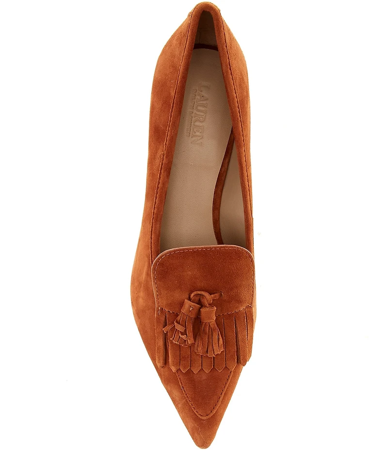 Lauren Ralph Lauren Adrienne Suede Kiltie Tassel Pumps
