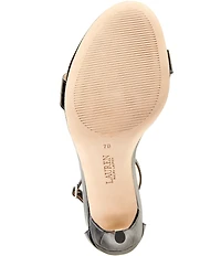 Lauren Ralph Lauren Allie Croco Embossed Ankle Strap Dress Sandals