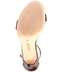 Lauren Ralph Lauren Allie Croco Embossed Ankle Strap Dress Sandals