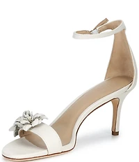 Lauren Ralph Lauren Allie Mid Leather Flowers Ankle Strap Sandals