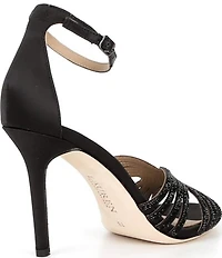 Lauren Ralph Lauren Allie Satin Rhinestone Ankle Strap Dress Sandals