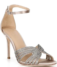 Lauren Ralph Lauren Allie Satin Rhinestone Ankle Strap Dress Sandals