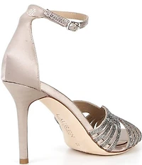 Lauren Ralph Lauren Allie Satin Rhinestone Ankle Strap Dress Sandals