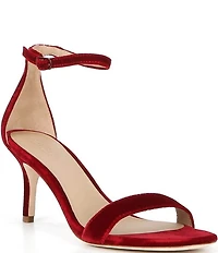 Lauren Ralph Lauren Allie Velvet Ankle Strap Dress Sandals