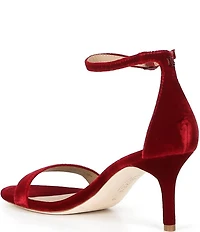 Lauren Ralph Lauren Allie Velvet Ankle Strap Dress Sandals