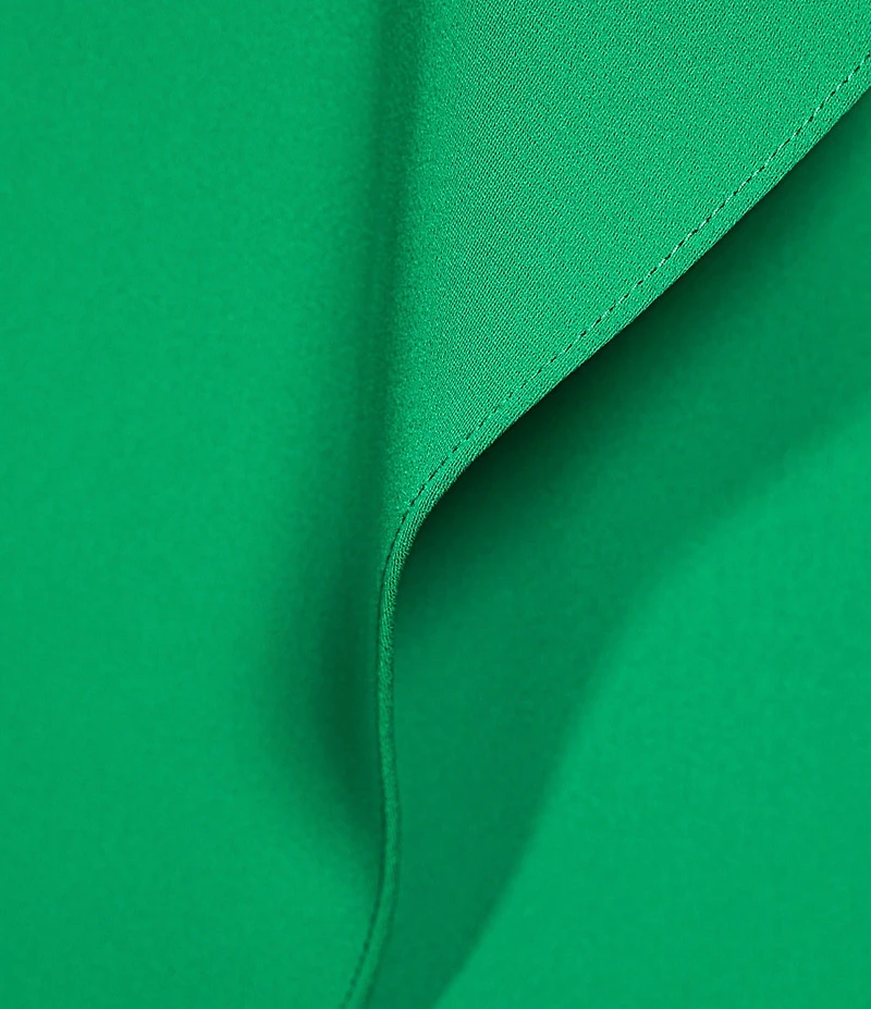 Lauren Ralph Lauren April Georgette One Shoulder Cape Cascade Overlay Wide Leg Jumpsuit