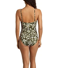 Lauren Ralph Lauren Artisan Warp Floral V-Wire One Piece Swimsuit