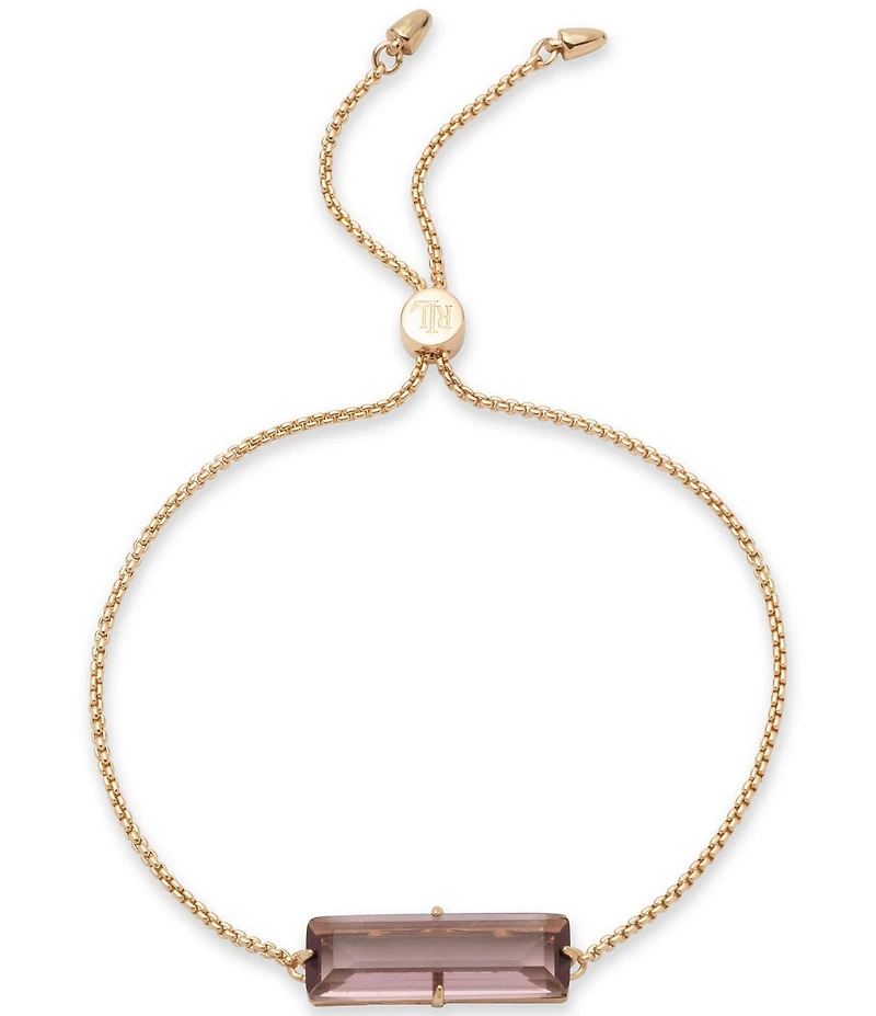 Lauren Ralph Lauren Baguette Gold Tone Adjustable Bracelet