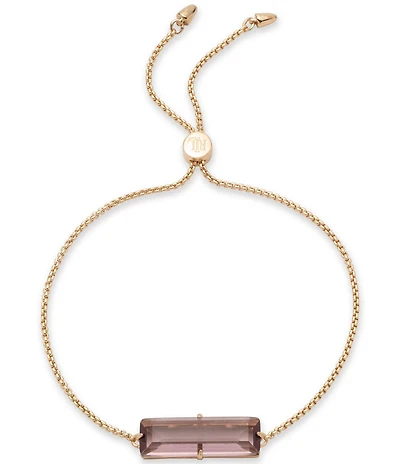 Lauren Ralph Lauren Baguette Gold Tone Adjustable Bracelet