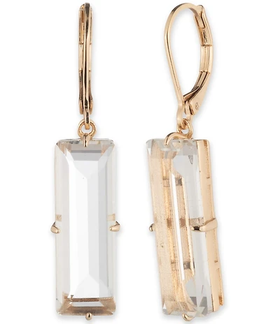 Lauren Ralph Lauren Baguette Gold Tone Drop Earrings
