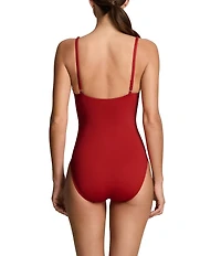 Lauren Ralph Lauren Beach Club Solid Tall Triangle One Piece Swimsuit