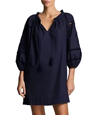 Lauren Ralph Lauren Beach Wear Organic Cotton Dress Swim Cover-Up