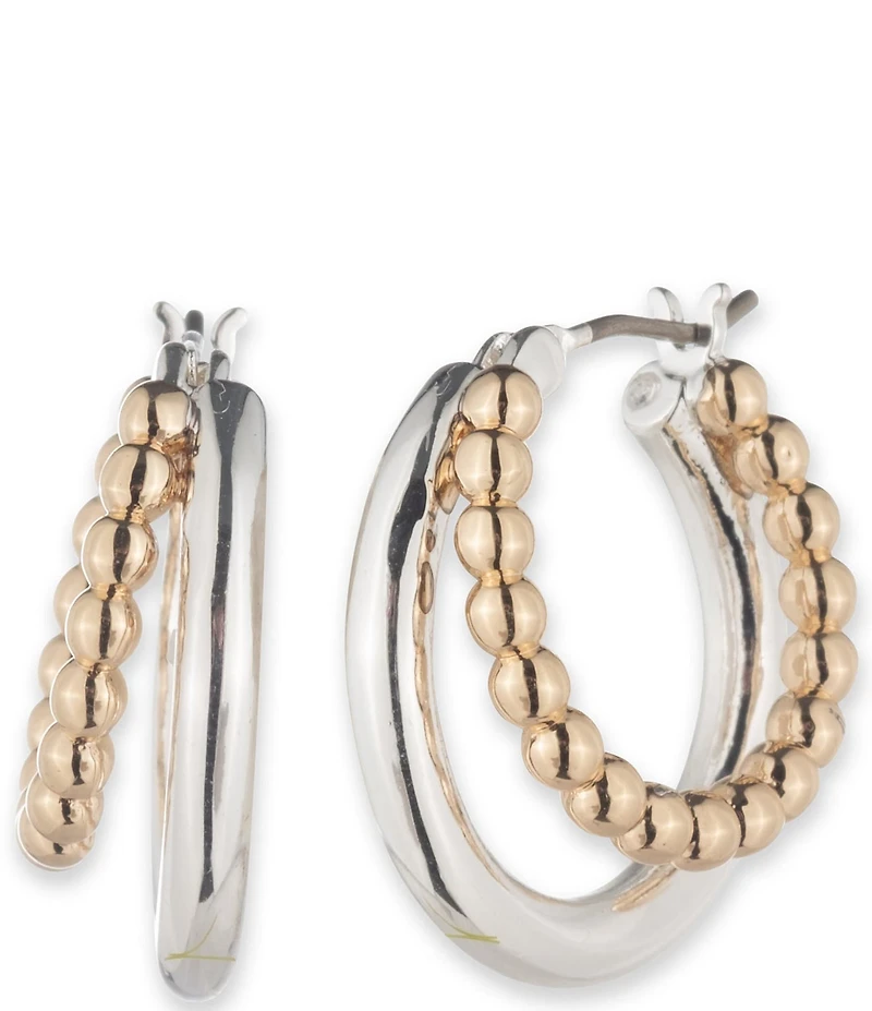 Lauren Ralph Lauren Beaded Split Hoop Earrings