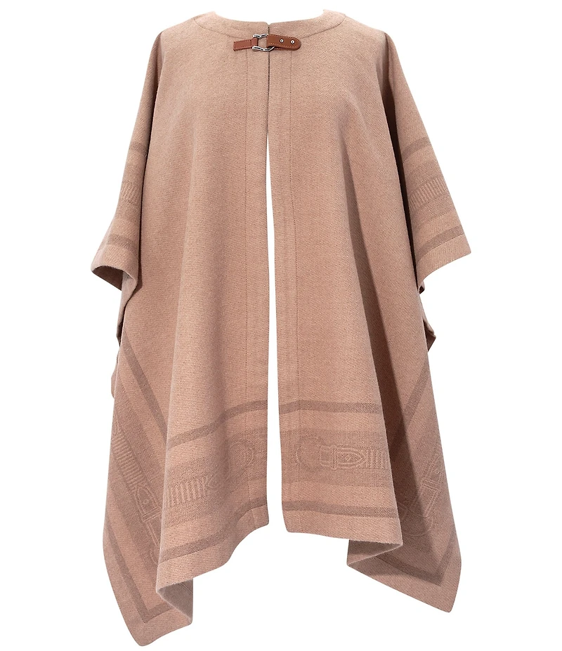 Lauren Ralph Lauren Belting Jacquard Ruana