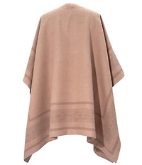 Lauren Ralph Lauren Wool Blend Belting Jacquard Ruana