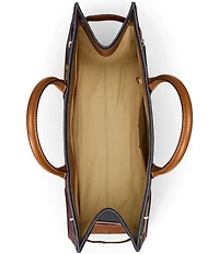 Lauren Ralph Lauren Devyn Large Belt Print Tote Bag