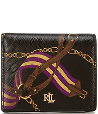 Lauren Ralph Lauren Belting-Print Leather Compact Wallet