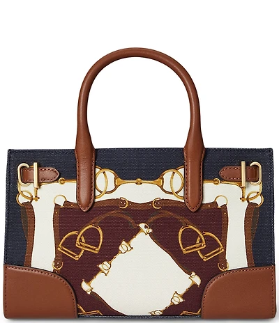 Lauren Ralph Lauren Devyn Small Belt Print Tote Bag