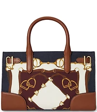 Lauren Ralph Lauren Devyn Small Belt Print Tote Bag