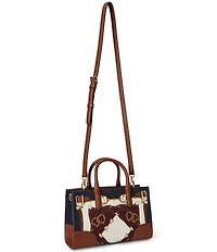 Lauren Ralph Lauren Devyn Small Belt Print Tote Bag
