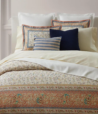 Lauren Ralph Lauren Bering Collection Paisley Cotton Percale Duvet Cover Mini Set