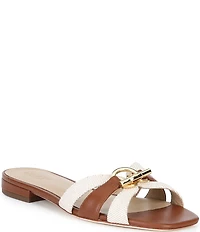 Lauren Ralph Lauren Blaike Canvas Toggle Slide Sandals