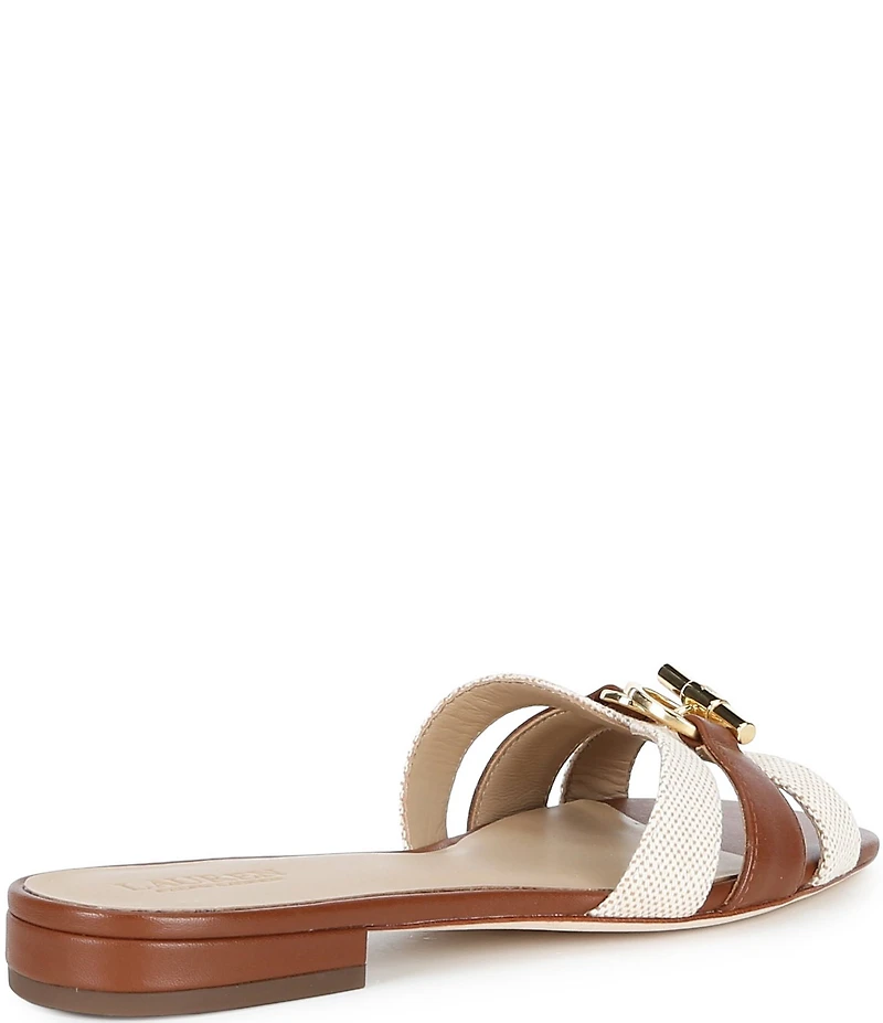 Lauren Ralph Lauren Blaike Canvas Toggle Slide Sandals