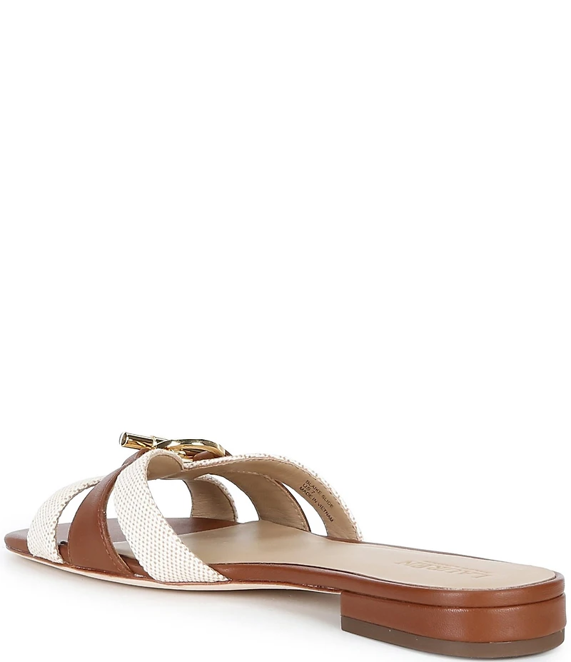 Lauren Ralph Lauren Blaike Canvas Toggle Slide Sandals