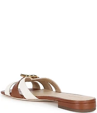 Lauren Ralph Lauren Blaike Canvas Toggle Slide Sandals