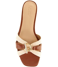 Lauren Ralph Lauren Blaike Canvas Toggle Slide Sandals