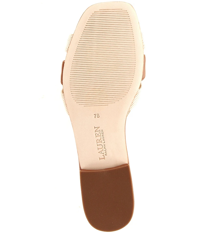 Lauren Ralph Lauren Blaike Canvas Toggle Slide Sandals