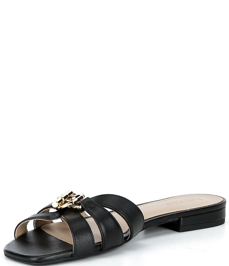 Lauren Ralph Lauren Blaike Leather Toggle Slide Sandals