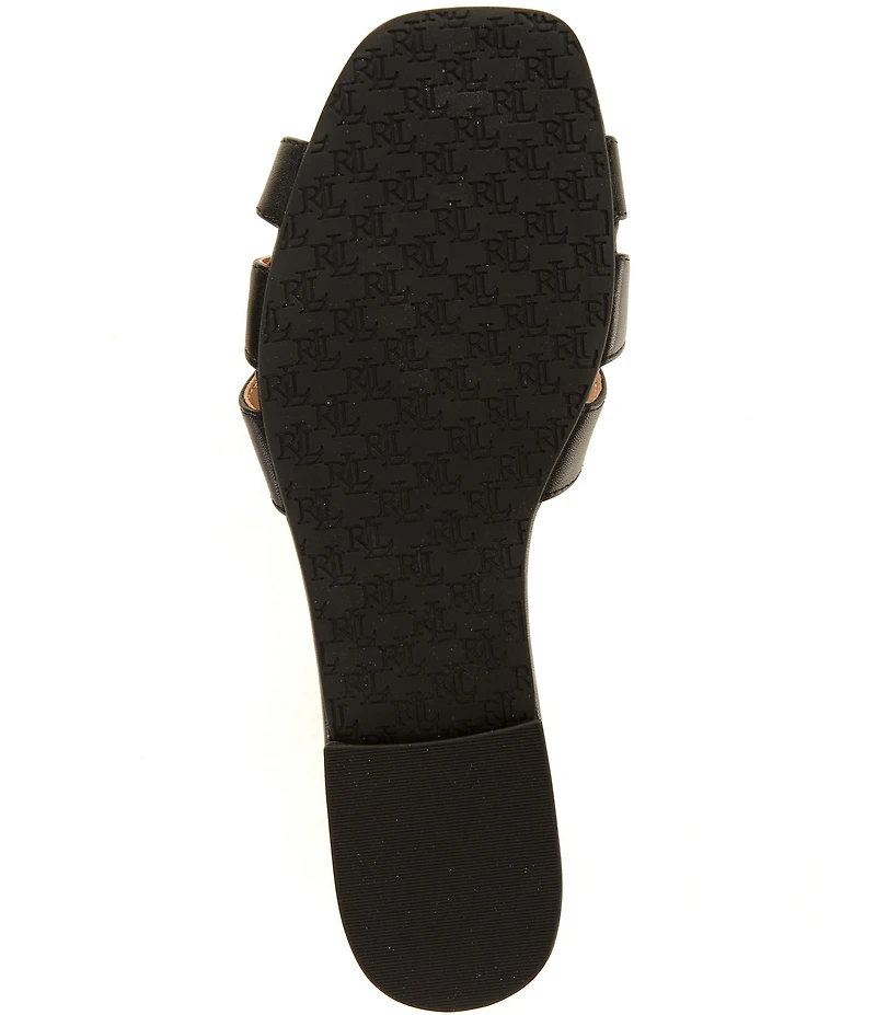 Lauren Ralph Lauren Blaike Leather Toggle Slide Sandals