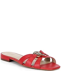 Lauren Ralph Lauren Blaike Leather Toggle Slide Sandals